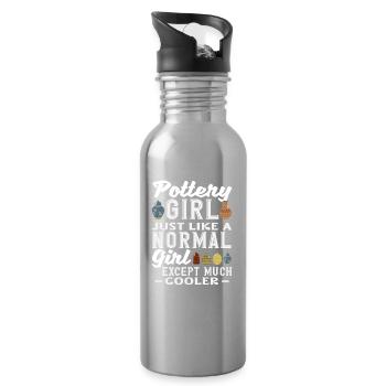 Töpfer Mädchen Viel Cooler Als Normal - Gourde avec paille intégrée - argent clair - Droite
