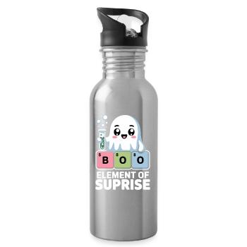 Chemiker Halloween Kostüm Chemie Chemielehrer - Trinkflasche mit integriertem Trinkhalm - Lightsilver - Rechts