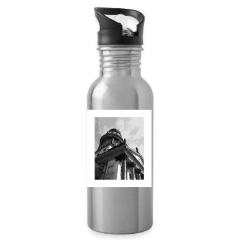 Monumental Perspective – Berlin 01 - Water bottle with straw - silver - Right