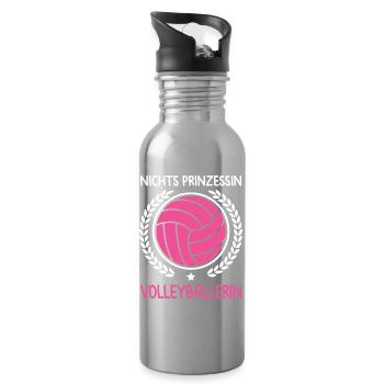 Entraîneur de volley-ball Cadeaux Joueur de volley-ball - Gourde avec paille intégrée - argent clair - Droite