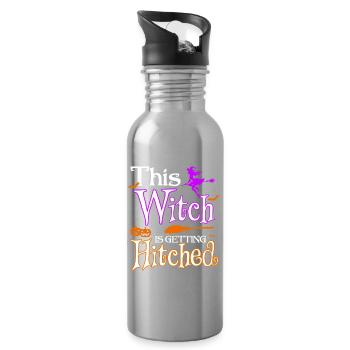 Witch Hitched - Water bottle with straw - silver - Right