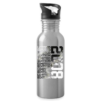 18 YEARS LIMITED EDITION 2008 18TH BIRTHDAY - Water bottle with straw - silver - Right