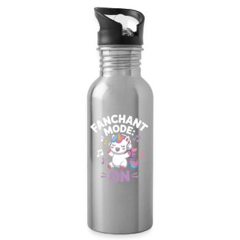 K-Pop Fanchant Korea Music - Water bottle with straw - silver - Right