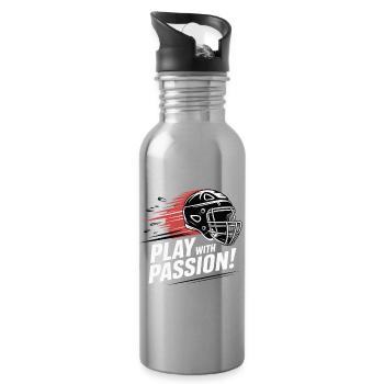 Play With Passion Helm - Trinkflasche mit integriertem Trinkhalm - Lightsilver - Rechts