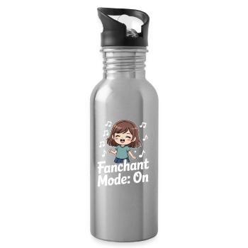 K-Pop Fanchant Korea Music - Water bottle with straw - silver - Right