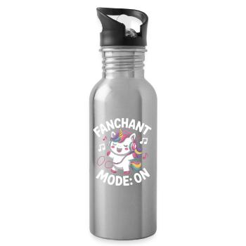 K-Pop Fanchant Korea Music - Water bottle with straw - silver - Right