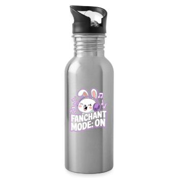 K-Pop Fanchant Korea Music - Water bottle with straw - silver - Right