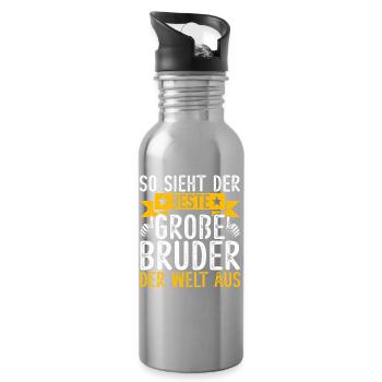 This is what the big boy of the world looks like - Water bottle with straw - silver - Right