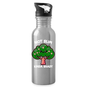 Kawaii Baum nicht dünn irgendwie schattig - Trinkflasche mit integriertem Trinkhalm - Lightsilver - Rechts