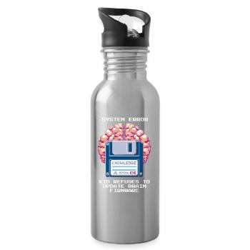 Systemfehler: Update verweigert | Homeschool - Trinkflasche mit integriertem Trinkhalm - Lightsilver - Rechts
