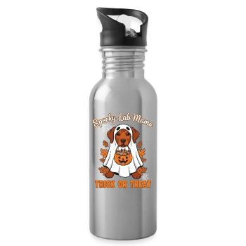 Spooky Lab Mama Halloween - Gourde avec paille intégrée - argent clair - Droite