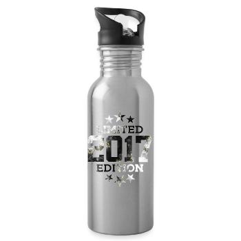 ÉDITION LIMITÉE 2017 9E ANNIVERSAIRE - Gourde avec paille intégrée - argent clair - Droite