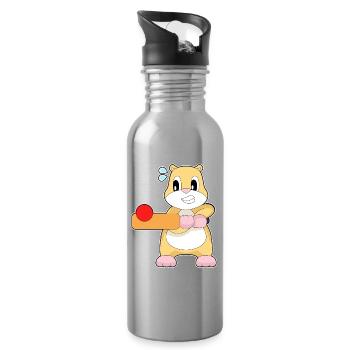 Hamster Cricket Batte de cricket - Gourde avec paille intégrée - argent clair - Droite
