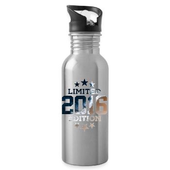 LIMITED EDITION 2016 10TH BIRTHDAY - Water bottle with straw - silver - Right