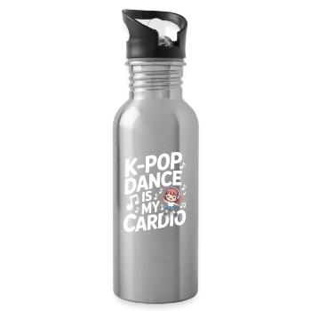 K-Pop Dance Funny Korea - Water bottle with straw - silver - Right