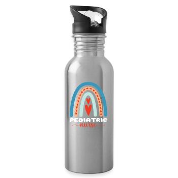Kinderkrankenschwester Squad Krankenpflegeschüler - Trinkflasche mit integriertem Trinkhalm - Lightsilver - Rechts