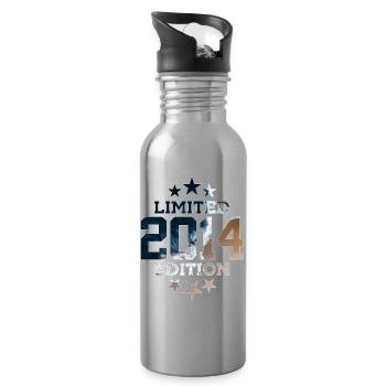 LIMITED EDITION 2014 12TH BIRTHDAY - Water bottle with straw - silver - Right