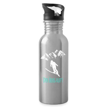 Skispringen - Trinkflasche mit integriertem Trinkhalm - Lightsilver - Rechts