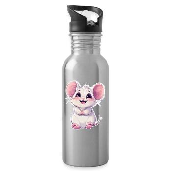 mouse - Water bottle with straw - silver - Right