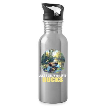 Ducks Duck - Water bottle with straw - silver - Right