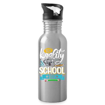 Koala School - Water bottle with straw - silver - Right