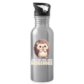 Igel - Trinkflasche mit integriertem Trinkhalm - Lightsilver - Rechts
