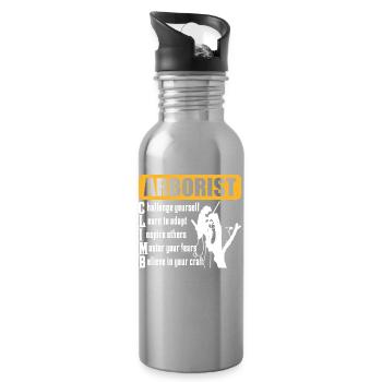 Ébéniste Ébéniste Cadeau Menuisier - Gourde avec paille intégrée - argent clair - Droite