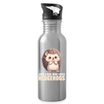 Igel - Trinkflasche mit integriertem Trinkhalm - Lightsilver - Rechts