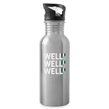 Well Nigeria Pride, Funny Meme Saying Nigerian  - Water bottle with straw - silver - Right