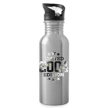 LIMITED EDITION 2004 22ND BIRTHDAY - Water bottle with straw - silver - Right