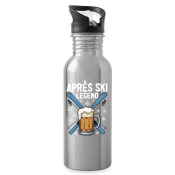 Légende de l’après-ski - Gourde avec paille intégrée - argent clair - Droite