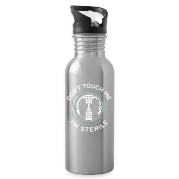 Cleanroom Technician Controlled Environment - Water bottle with straw - silver - Right