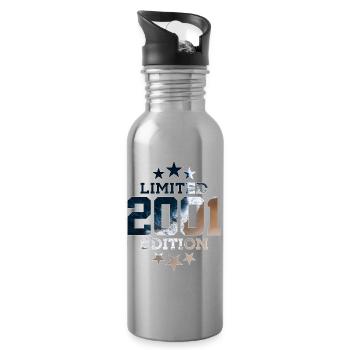LIMITED EDITION 2001 25TH BIRTHDAY - Water bottle with straw - silver - Right
