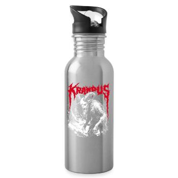 KRAMPERL NIKOLAUS KRAMPUSTAG PERCHTEN KRAMPUS - Trinkflasche mit integriertem Trinkhalm - Lightsilver - Rechts