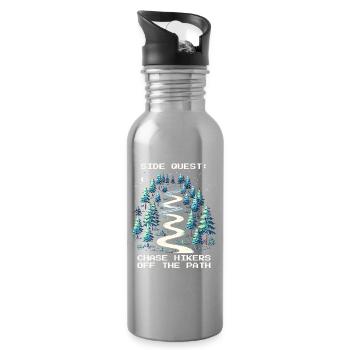 Side Quest: Hunting Wanderers | Ranger - Water bottle with straw - silver - Right