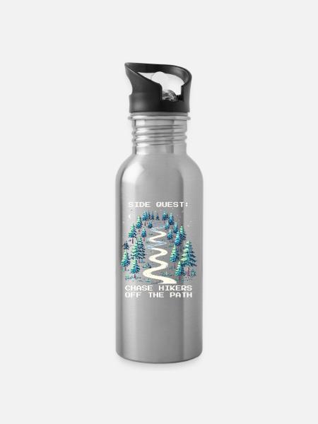 Nebenquest: Wanderer jagen | Ranger - Trinkflasche mit integriertem Trinkhalm - Lightsilver