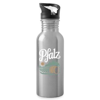 Rhineland-Palatinate Home Palatinate Vineyards Palatinate - Water bottle with straw - silver - Right