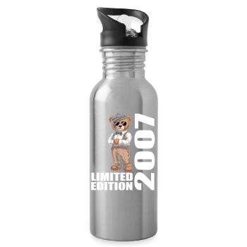 2007 Limited Edition Bär Geburtstag 2007 - Trinkflasche mit integriertem Trinkhalm - Lightsilver - Rechts