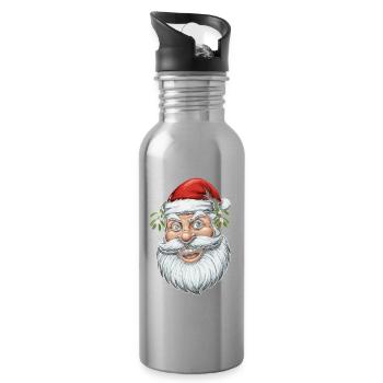 Couronne de Père Noël Fröhnacht - Gourde avec paille intégrée - argent clair - Droite