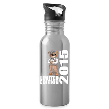 2015 Édition Limitée Ours Anniversaire 2015 - Gourde avec paille intégrée - argent clair - Droite