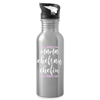 Maman Femme Patron Fête des mères Maman - Gourde avec paille intégrée - argent clair - Droite