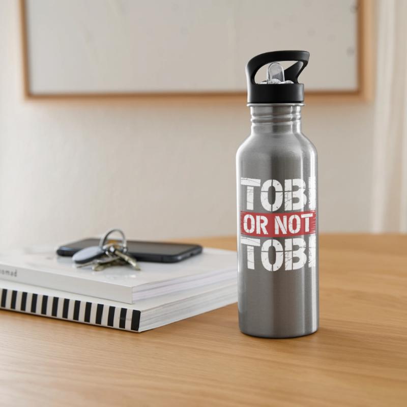 Tobi oder nicht Tobi Trinkflasche mit integriertem Trinkhalm