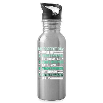 Physics Physicist Physics Student Physics Teacher - Water bottle with straw - silver - Right
