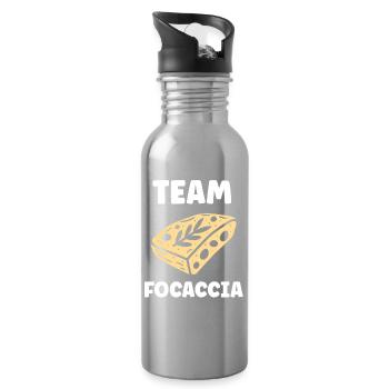 Team Focaccia - Water bottle with straw - silver - Right