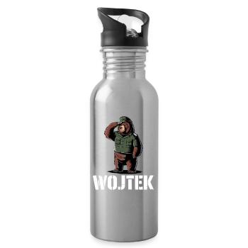 Wojtek Ours Look Militaire - Gourde avec paille intégrée - argent clair - Droite