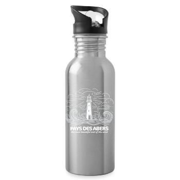 Leuchtturm des Pays des Abers Bretagne Finistère Sauvage - Trinkflasche mit integriertem Trinkhalm - Lightsilver - Rechts