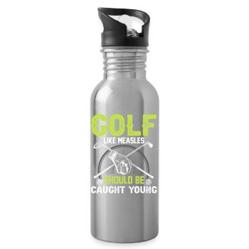 Golf - Trinkflasche mit integriertem Trinkhalm - Lightsilver - Rechts