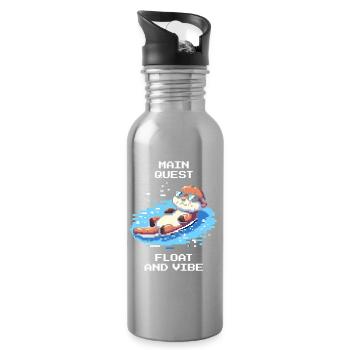 Hauptquest: Treiben & Viben | Otter Chill - Trinkflasche mit integriertem Trinkhalm - Lightsilver - Rechts