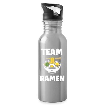 Team Ramen Bowls Kawaii - Trinkflasche mit integriertem Trinkhalm - Lightsilver - Rechts