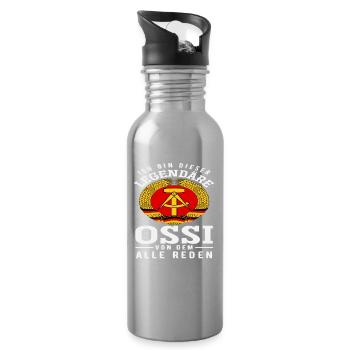 L’Ossi légendaire dont tout le monde parle Dire que la RDA est fière - Gourde avec paille intégrée - argent clair - Droite